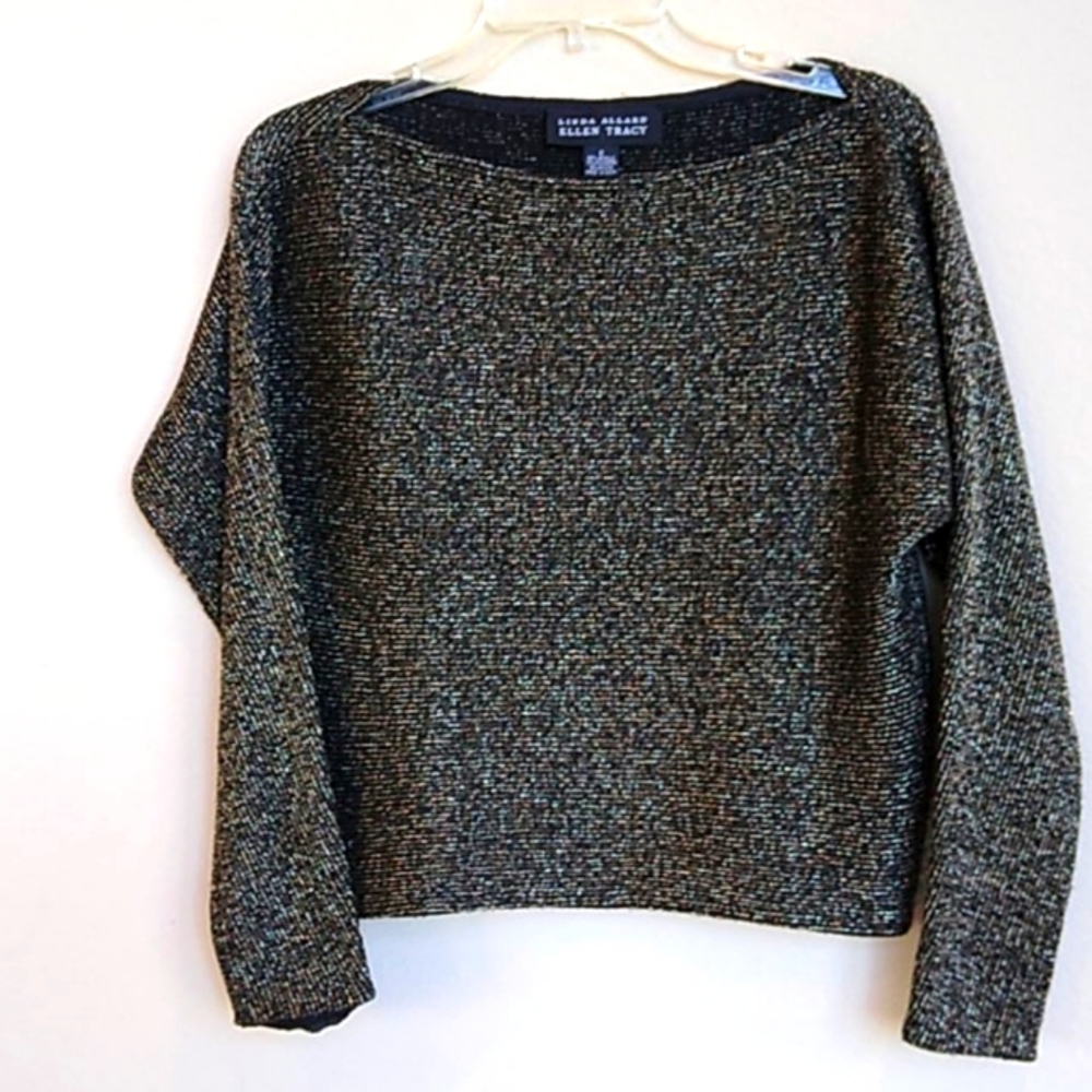Ellen Tracy Beautiful black and gold festive sweater